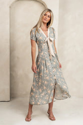 Vera Floral Maxi Dress in Sage