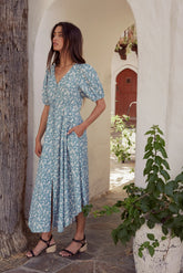 Sandra Button Front Maxi Dress