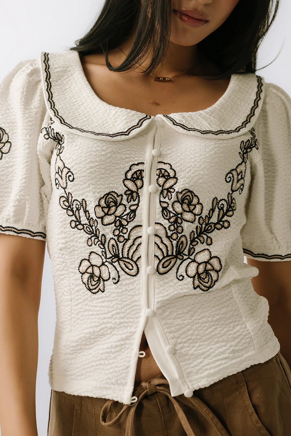 Jamie Embroidered Top