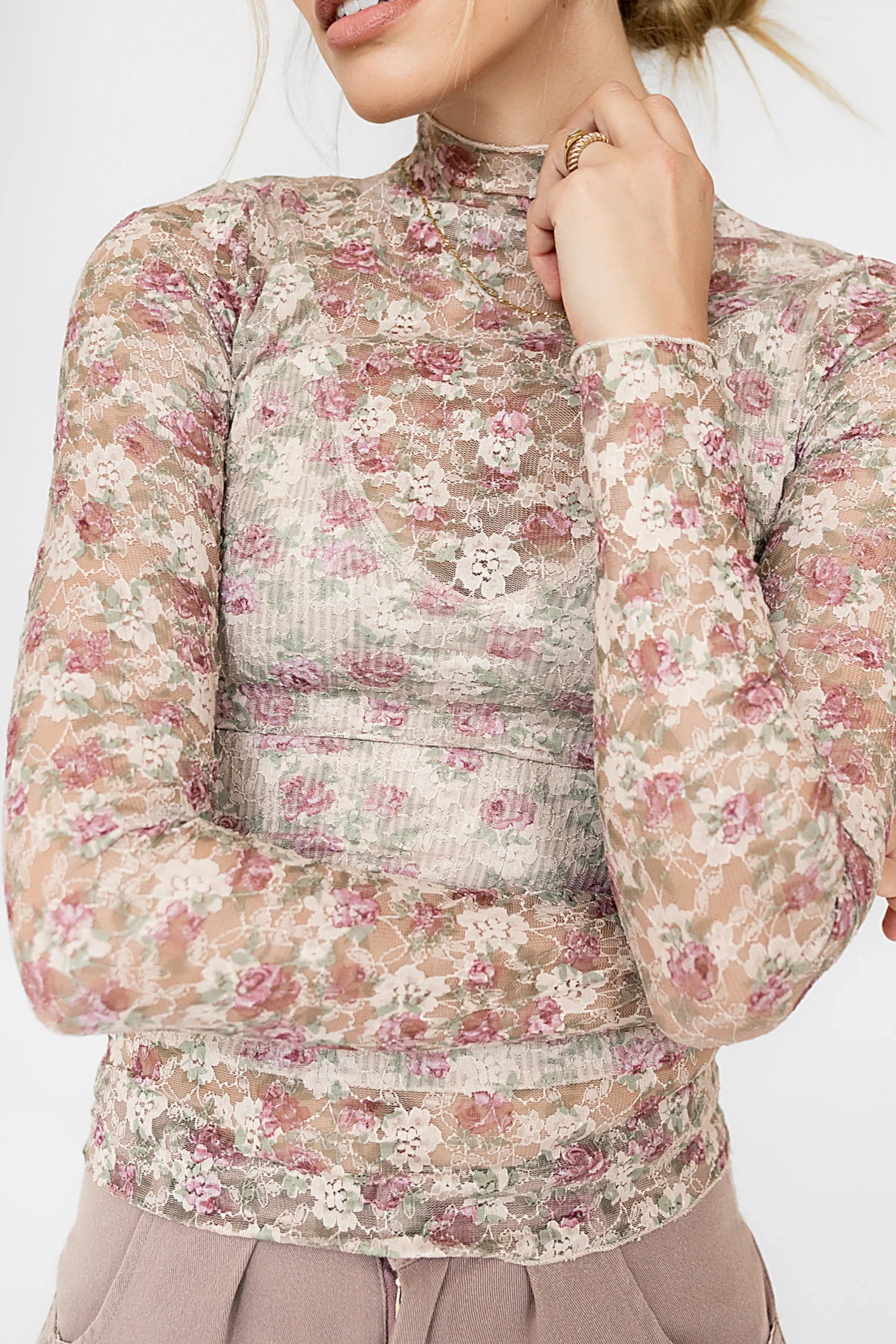 Renne Floral Lace Top