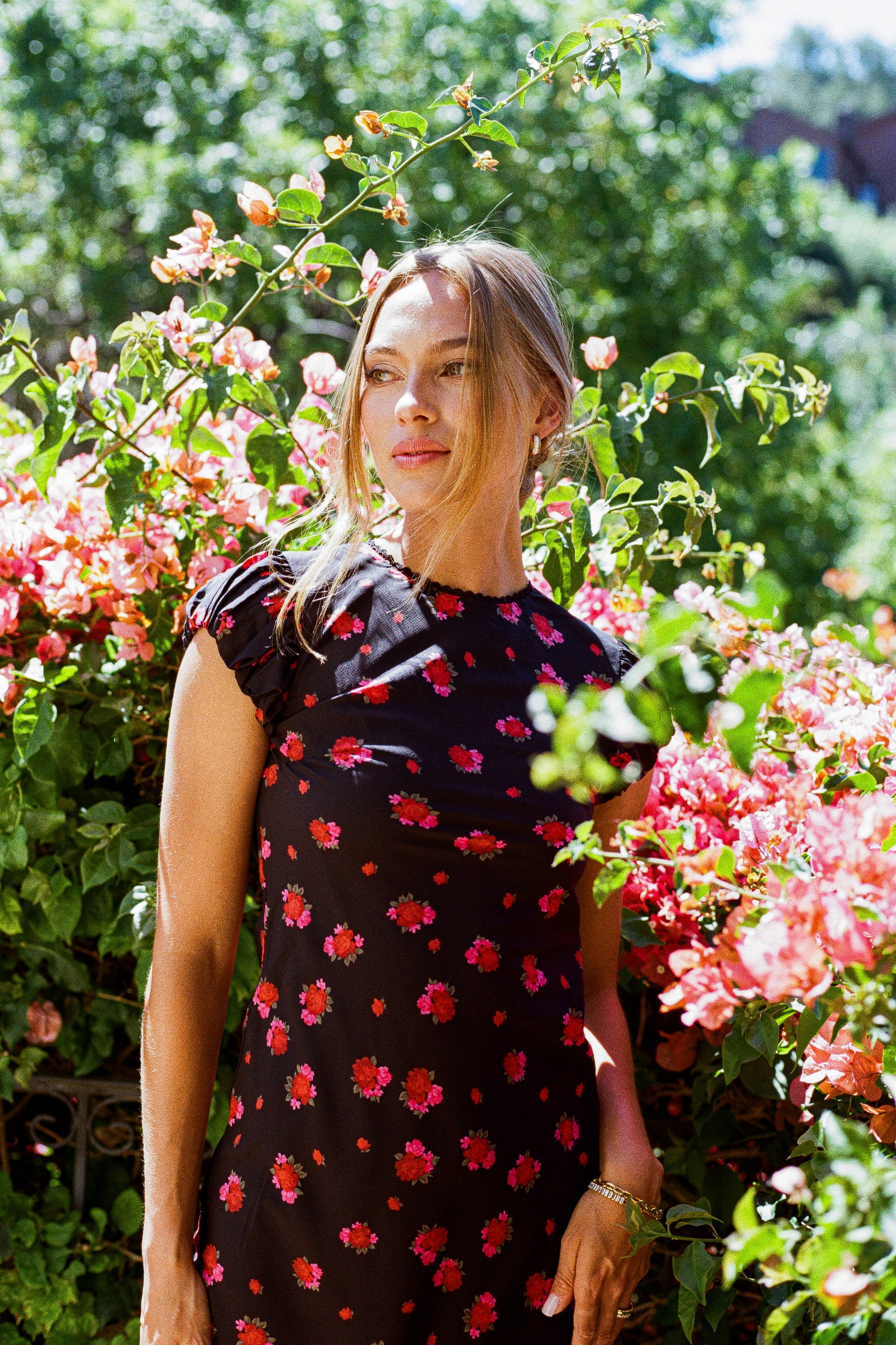 Ellianna Floral Maxi Dress in Black